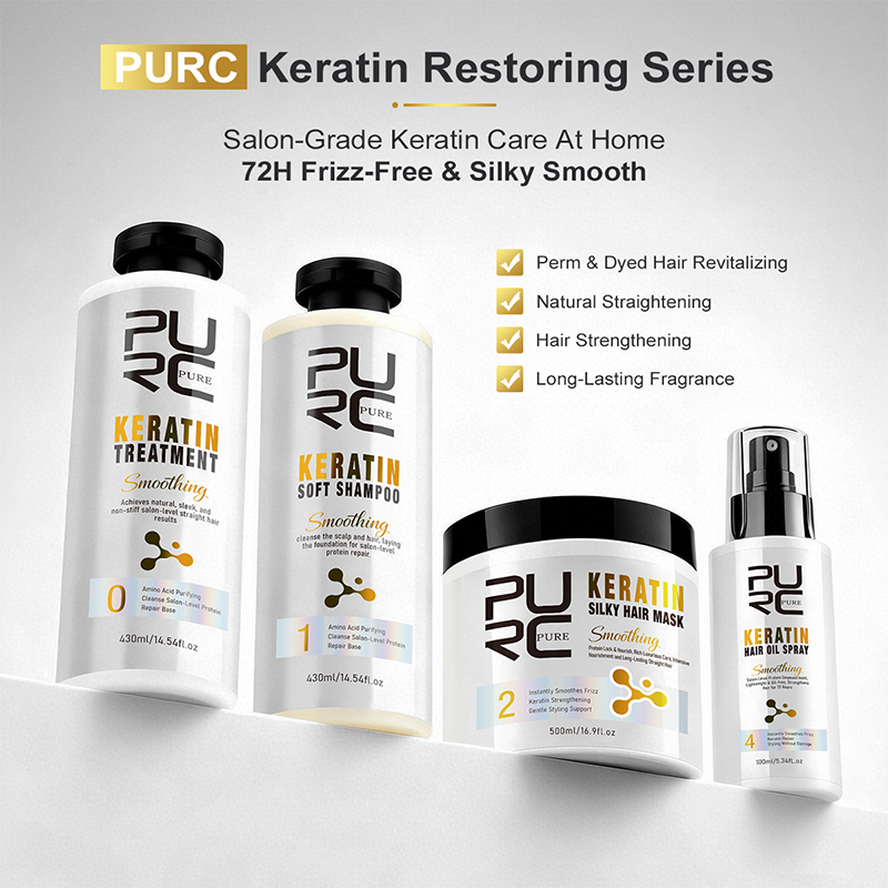 Hair Care Keratin Treatment - Kit de soin capillaire PURC à