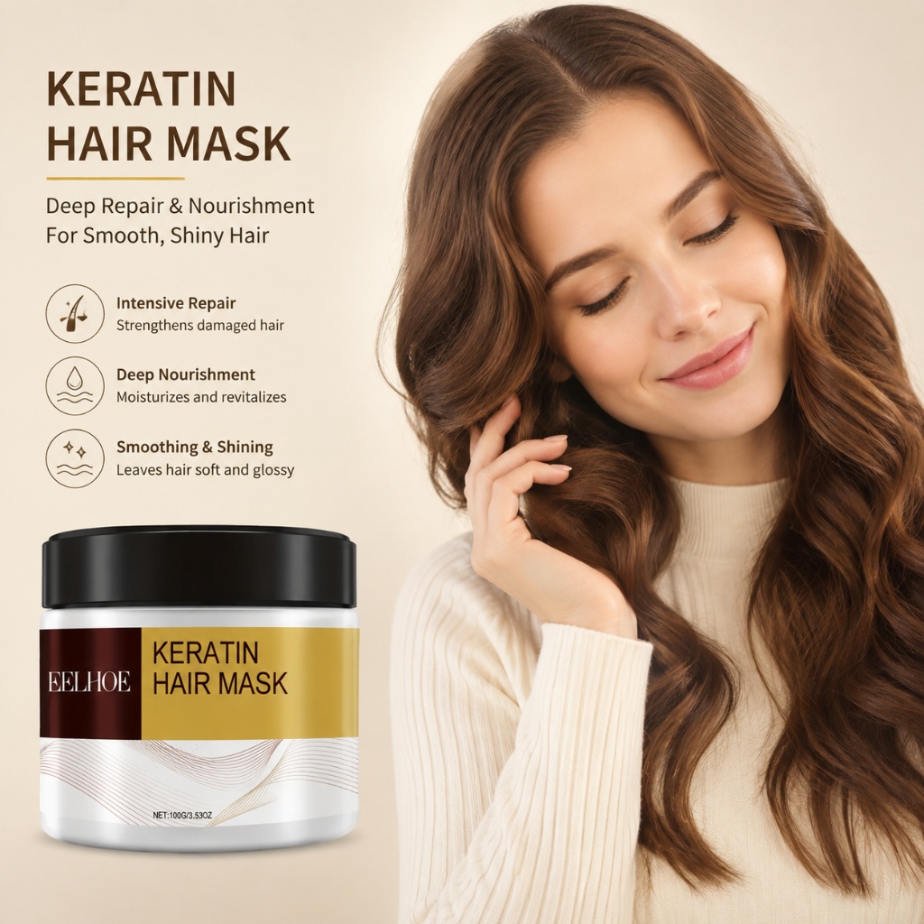 Hair Care Keratin - Masque capillaire à la kératine, huile