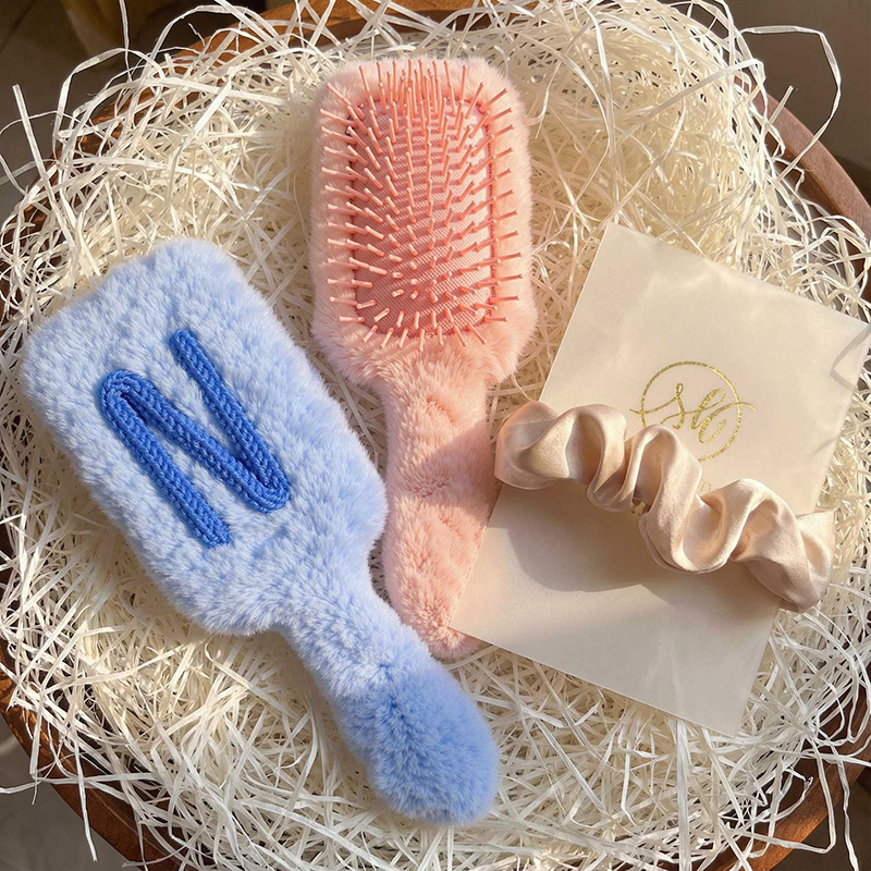 Hair Care Gift - Brosse à cheveux en peluche personnalisée