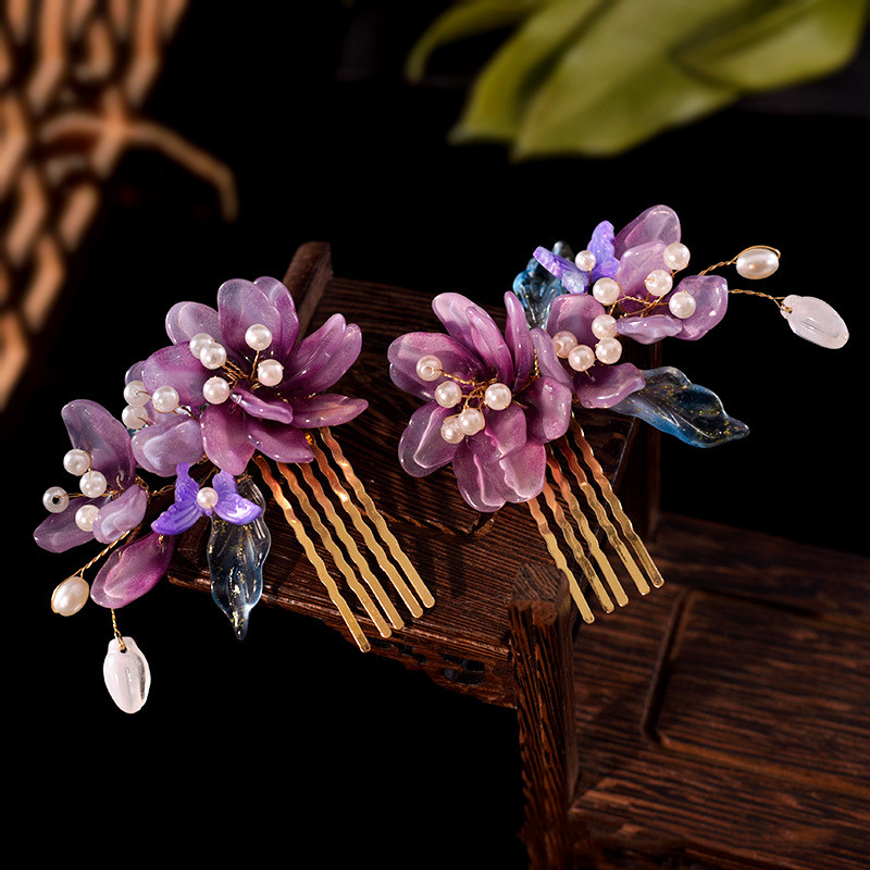 Épingle à cheveux fleur émaill - Hair Care Japanese avis et prix