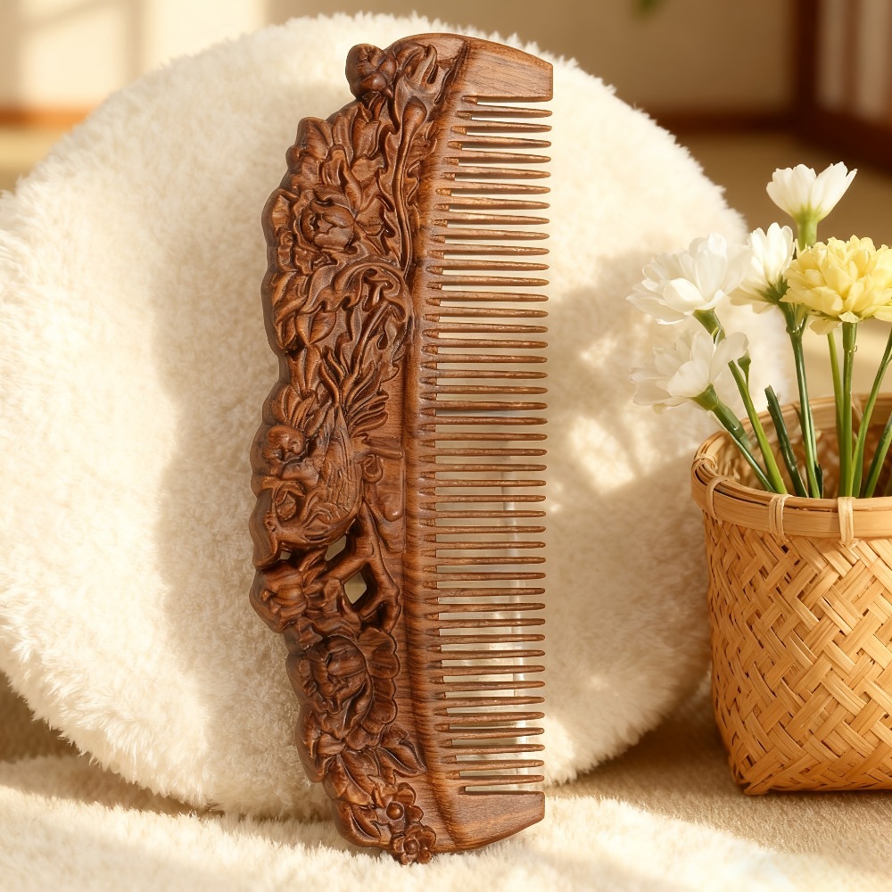 Peigne en bois naturel sculpté - Hair Care Japanese avis et prix