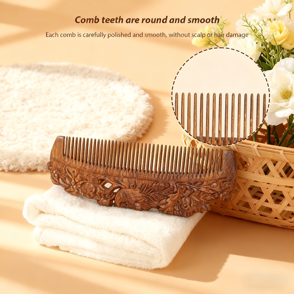 Peigne en bois naturel sculpté - Hair Care Japanese avis et prix
