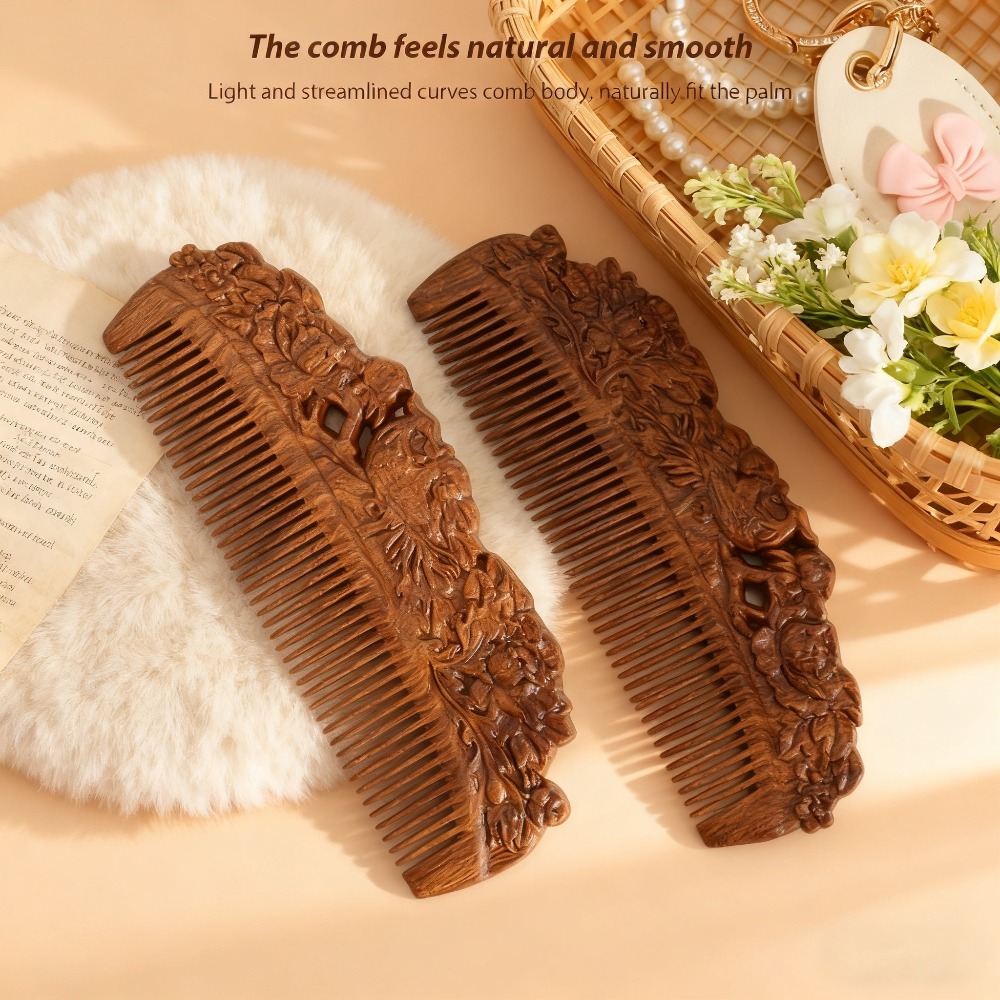 Peigne en bois naturel sculpté - Hair Care Japanese avis et prix